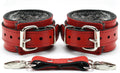 VP Leather Berlin Wrist Cuffs - Adjustable Faux Fur Lined Cuffs
