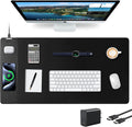 Mouse Pad with Wireless Charging XXL Desk Mat - Dual Charge Pad