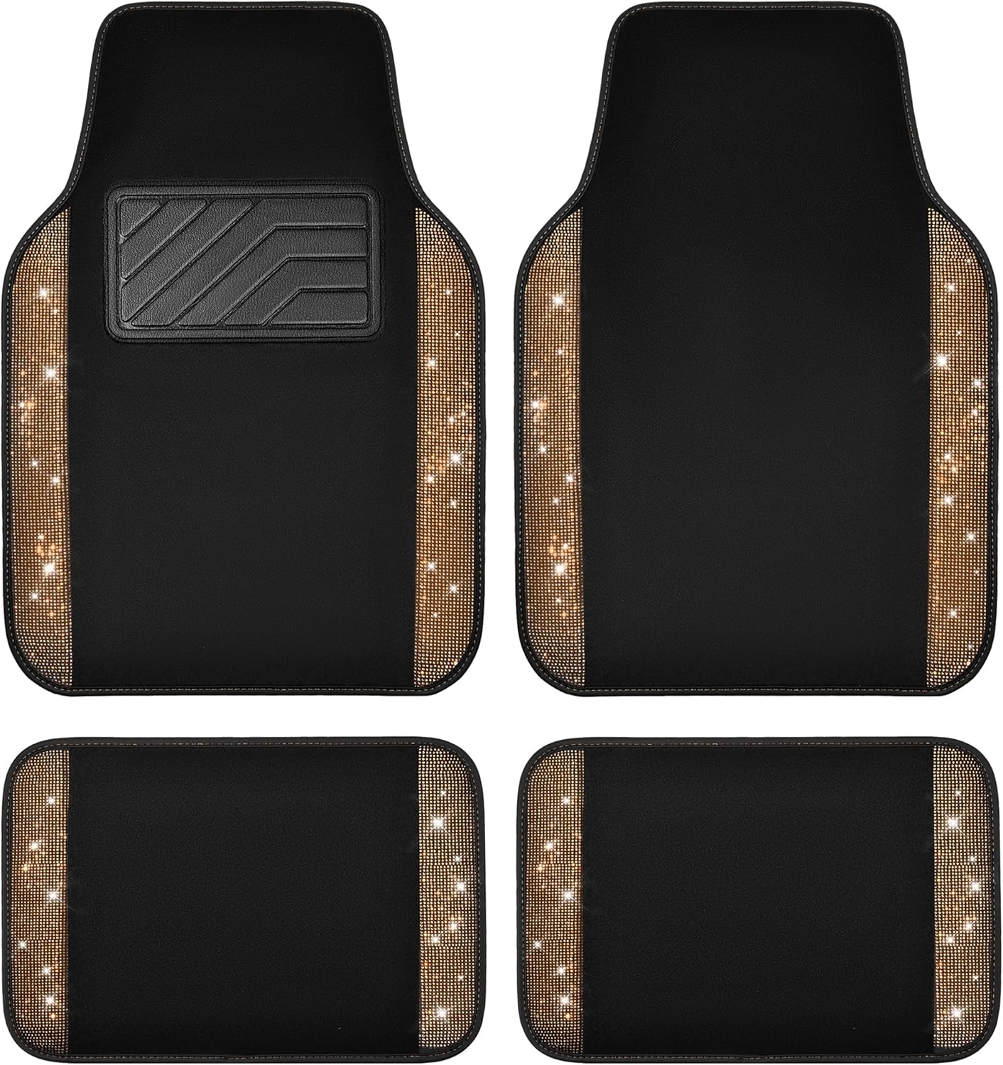 Bling Diamond Car Floor Mats for Women - Sparkly Rhinestone Style