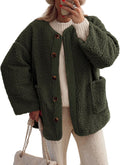 PRETTYGARDEN Women's 2025 Sherpa Fleece Coat - Warm, Oversized Fit