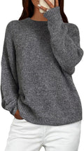 PRETTYGARDEN Womens Fall Fuzzy Oversized Crewneck Sweater - Cozy
