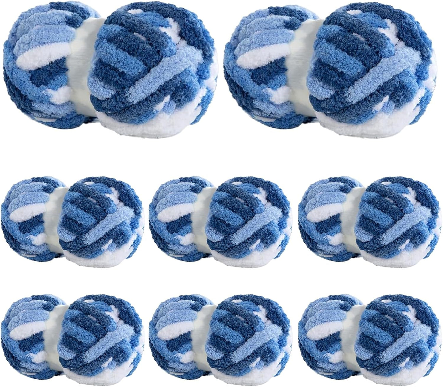BALAPET Tie Dye Chunky Chenille Yarn for Cozy Handcrafts