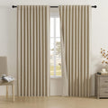 Linen Blackout Curtains 2-Pack 84 by 96 in - Full Blackout Thermal