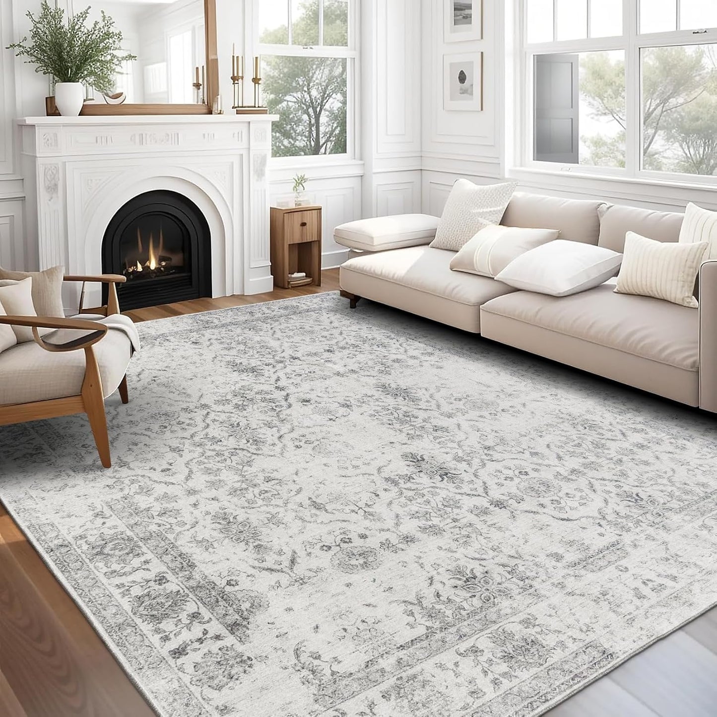 ReaLife Rugs Machine Washable Area Rug for Home and Office