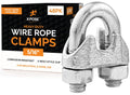 Wire Rope Clamp 5/16 in U-Bolt Style Cable Clips - Pack of 48