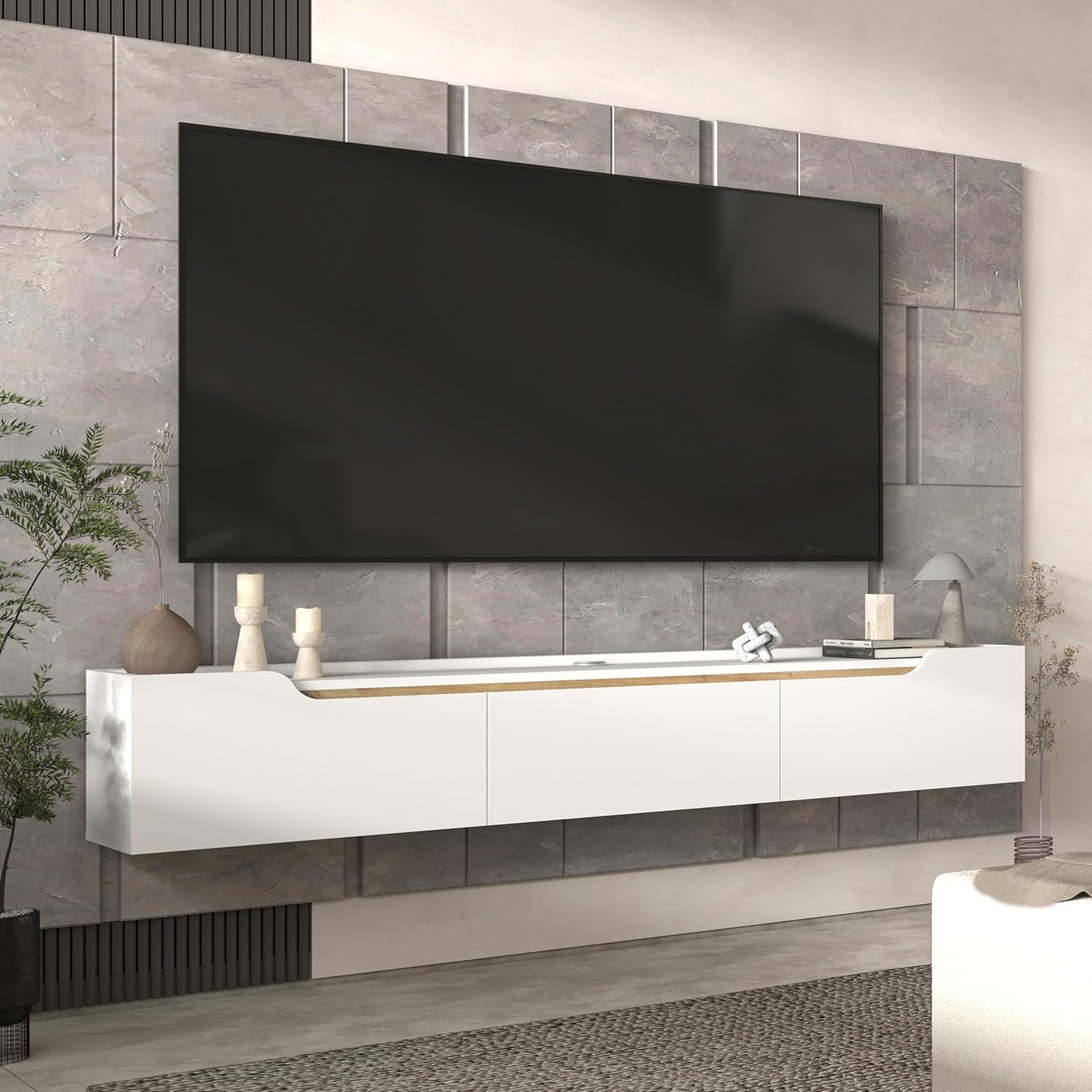 80 Floating TV Stand - Modern Storage Console