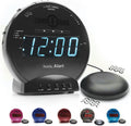 Sonic Bomb Dual Alarm Clock with Bed Shaker - Heavy Sleeper Wake Tool