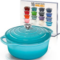 Zulay Kitchen 6 Quart Enameled Cast Iron Dutch Oven for Cooking