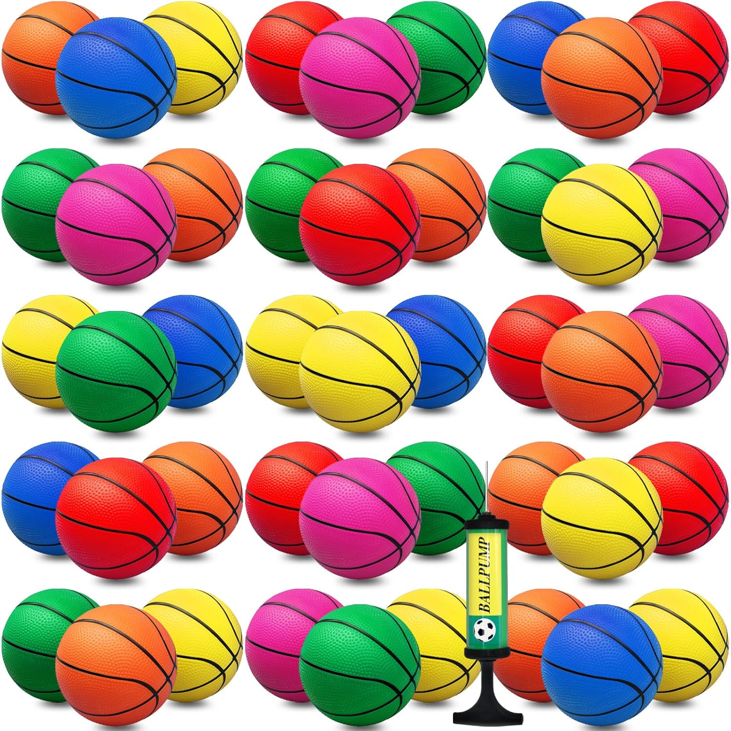42Pcs 6 Inch Mini Basketball Set for Indoor and Outdoor Fun