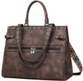 FADEON Laptop Bag for Women PU Leather Tote - Convertible Carry