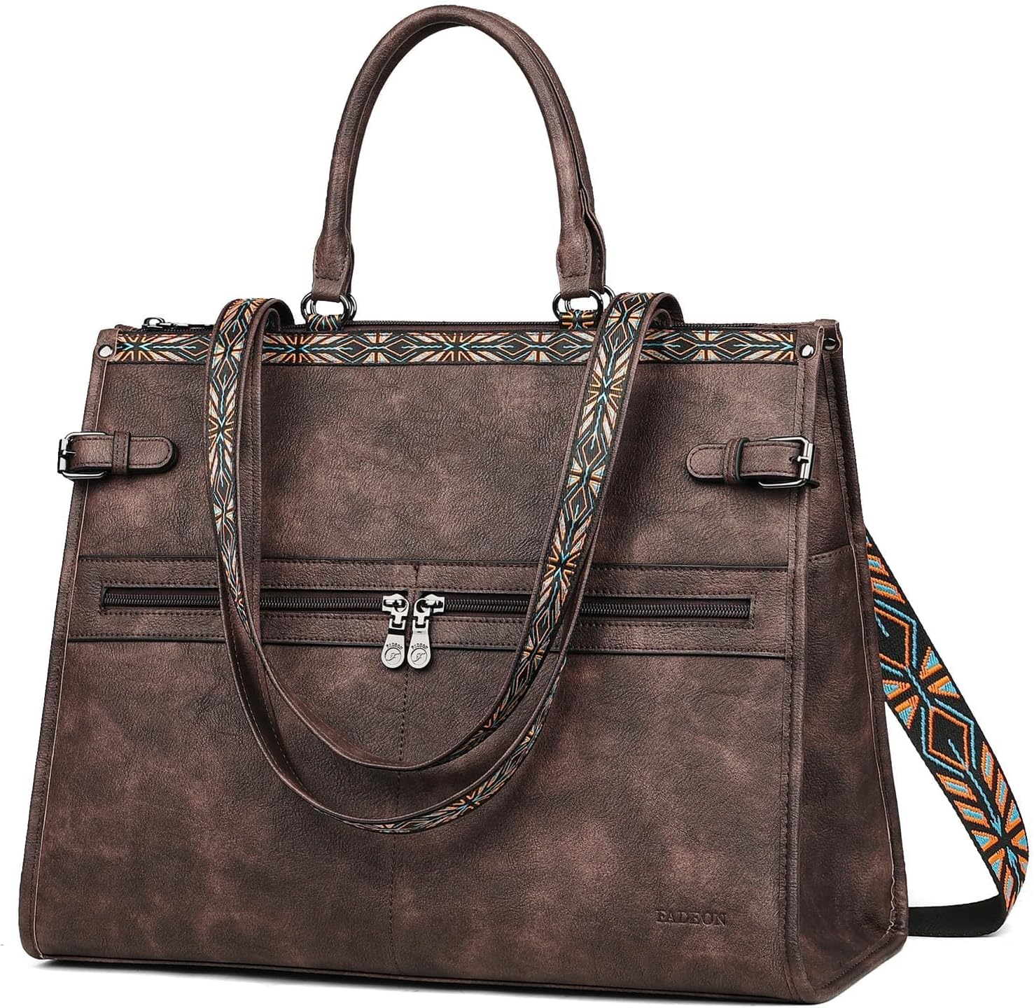 FADEON Laptop Bag for Women: Stylish PU Leather Tote Backpack