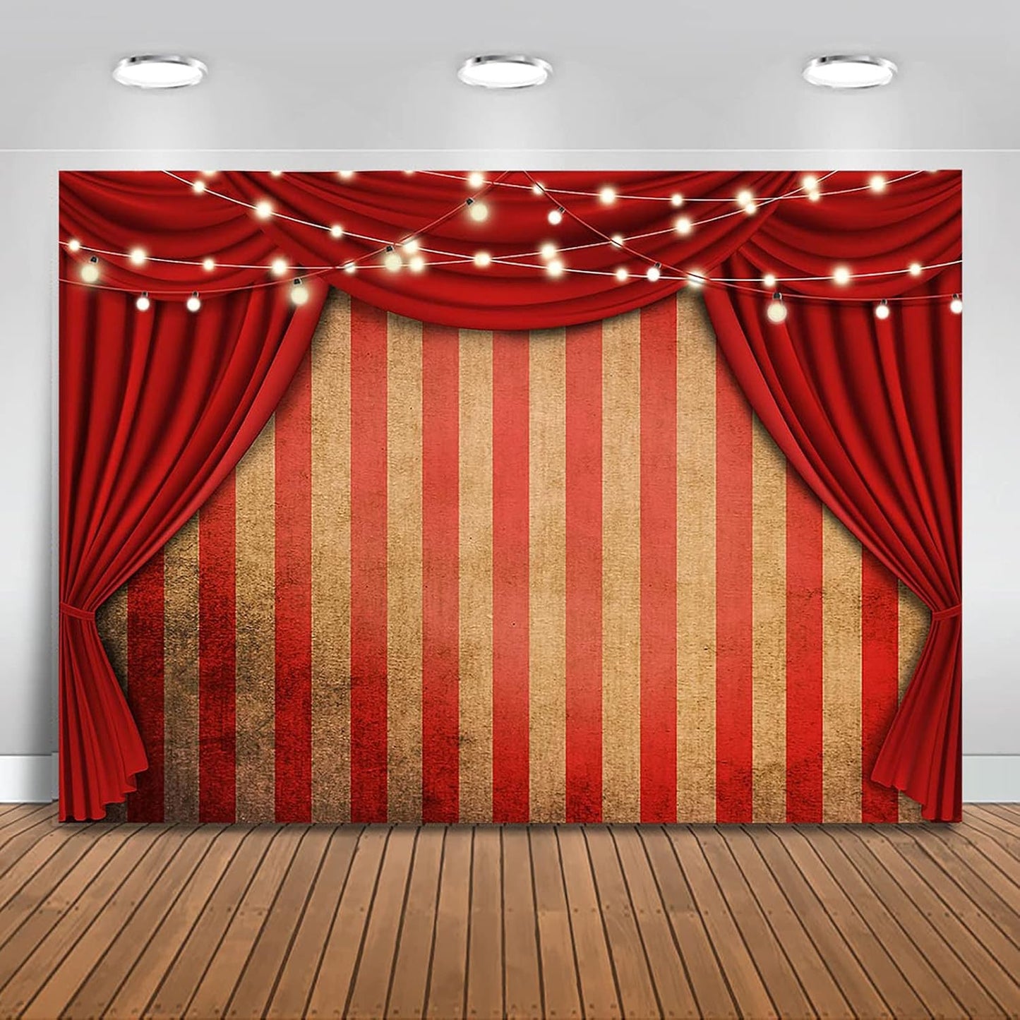 Mocsicka Halloween Circus Backdrop for Spooky Party Decor