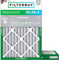 Filterbuy 30x36x2 Air Filter MERV 8 Essential Dust & Allergy Defense