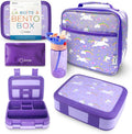 Bento Box with Insulated Lunch Bag Set for Kids - Unicorn Lunch Kit