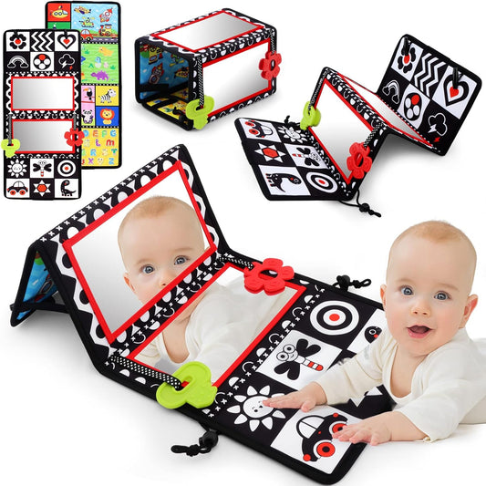 High Contrast Baby Mirror with Teethers - Baby Sensory Toy