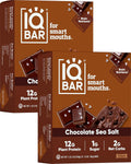 IQBAR Chocolate Sea Salt Plant Protein Bars - Low Carb Brain Fuel