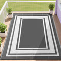 RURALITY Outdoor Rugs 6x9 Waterproof for Patios and More