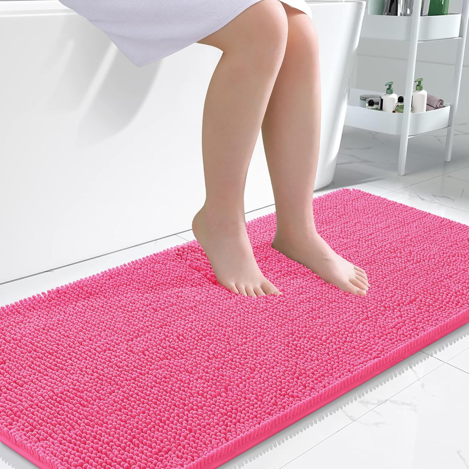 OLANLY Extra Soft Chenille Bath Rugs for Cozy Bathroom Comfort