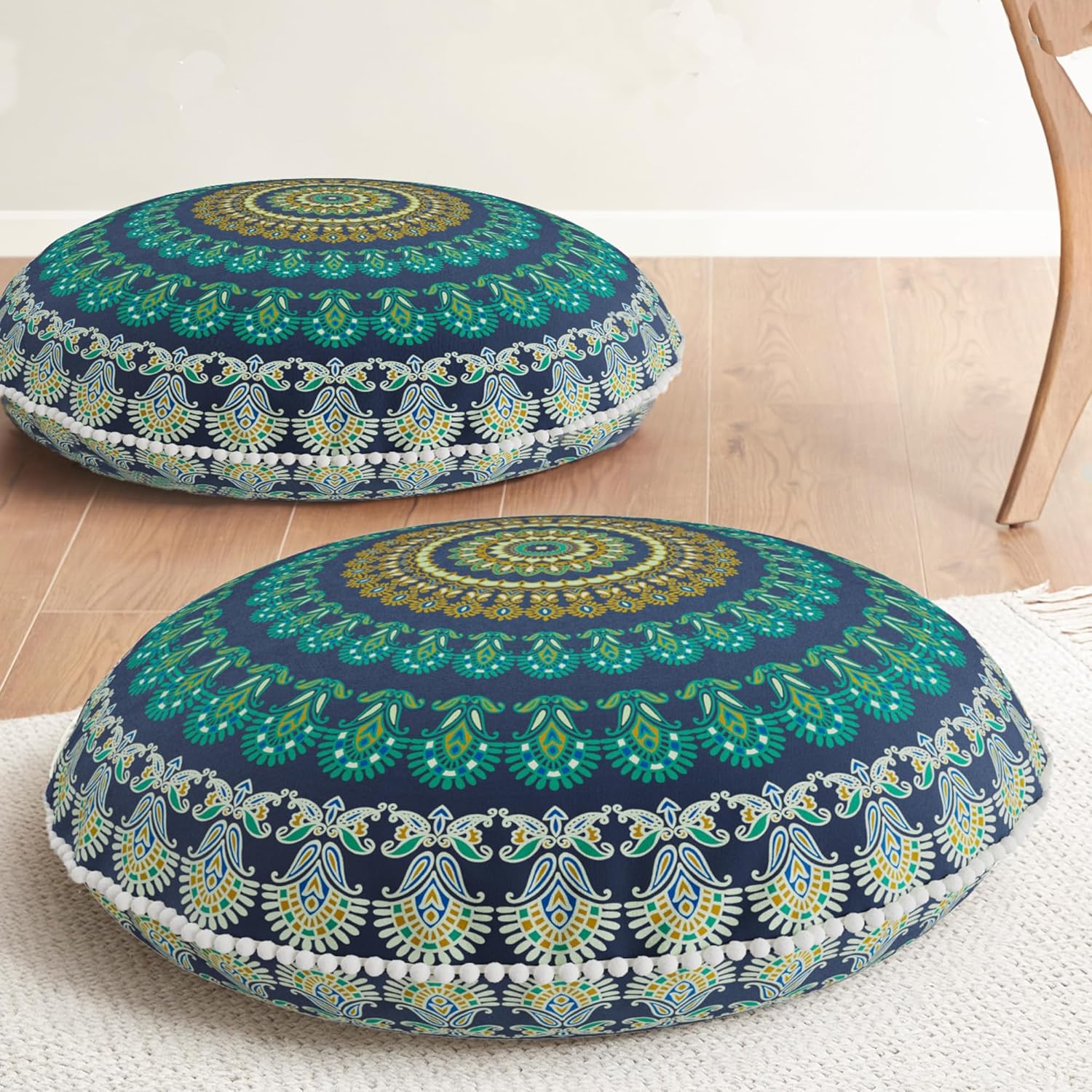 Codi Meditation Floor Pillow Set of 2 for Yoga and Living Room