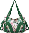 Women Fashion Washed PU Leather Tote Bag - Roomy Shoulder Satchel