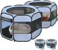 2-in-1 Cat Playpens Detachable Playpen Pair - Portable Pet Enclosure