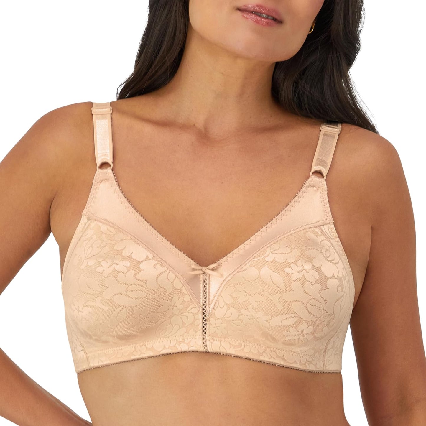 Bali Women's Double Support Wireless Lace Bra for Comfort