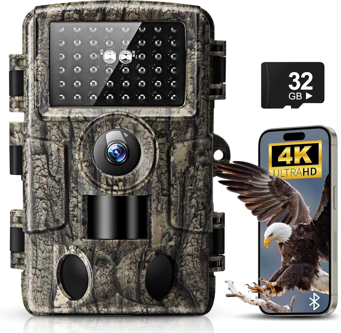 4k 60MP WiFi Trail Camera: Night Vision, Fast Trigger Speed!