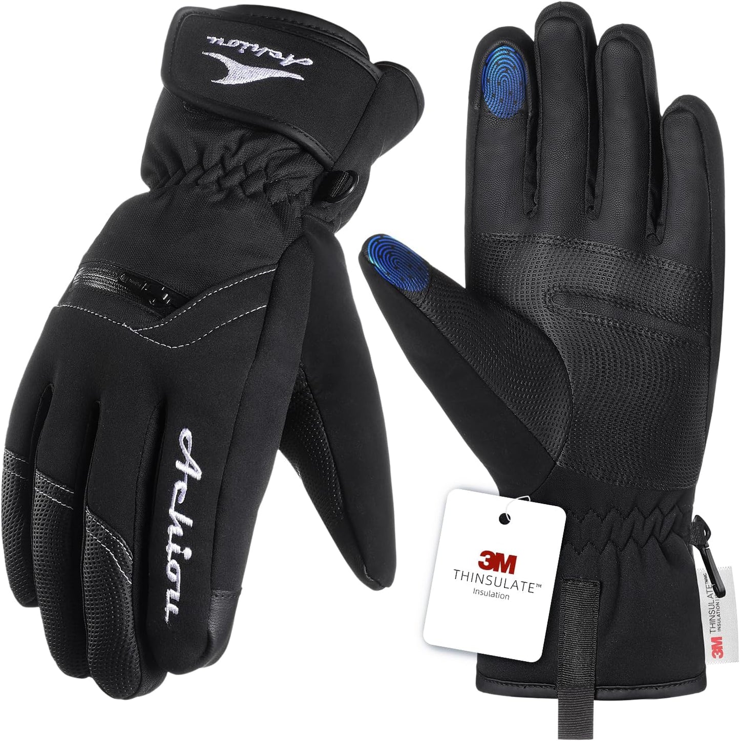 Achiou Winter Gloves: Warm, Waterproof, Touchscreen