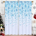 Yinhua Christmas Curtains for Living Room with Snowflake Design