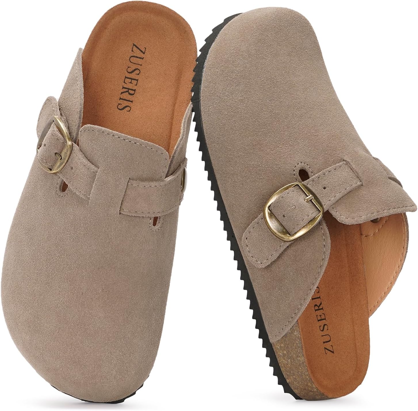Kids Suede Clogs with Cork Footbed for Comfort and Style