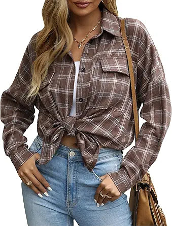 Stylish Button Down Flannel Shirts for Women - Perfect for All Seasons