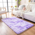 Duduta Purple Plush Area Rugs for Bedroom - Soft Fluffy Carpet