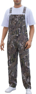 Camo Bibs Overalls for Men - Adjustable Straps Work Utility Coveralls