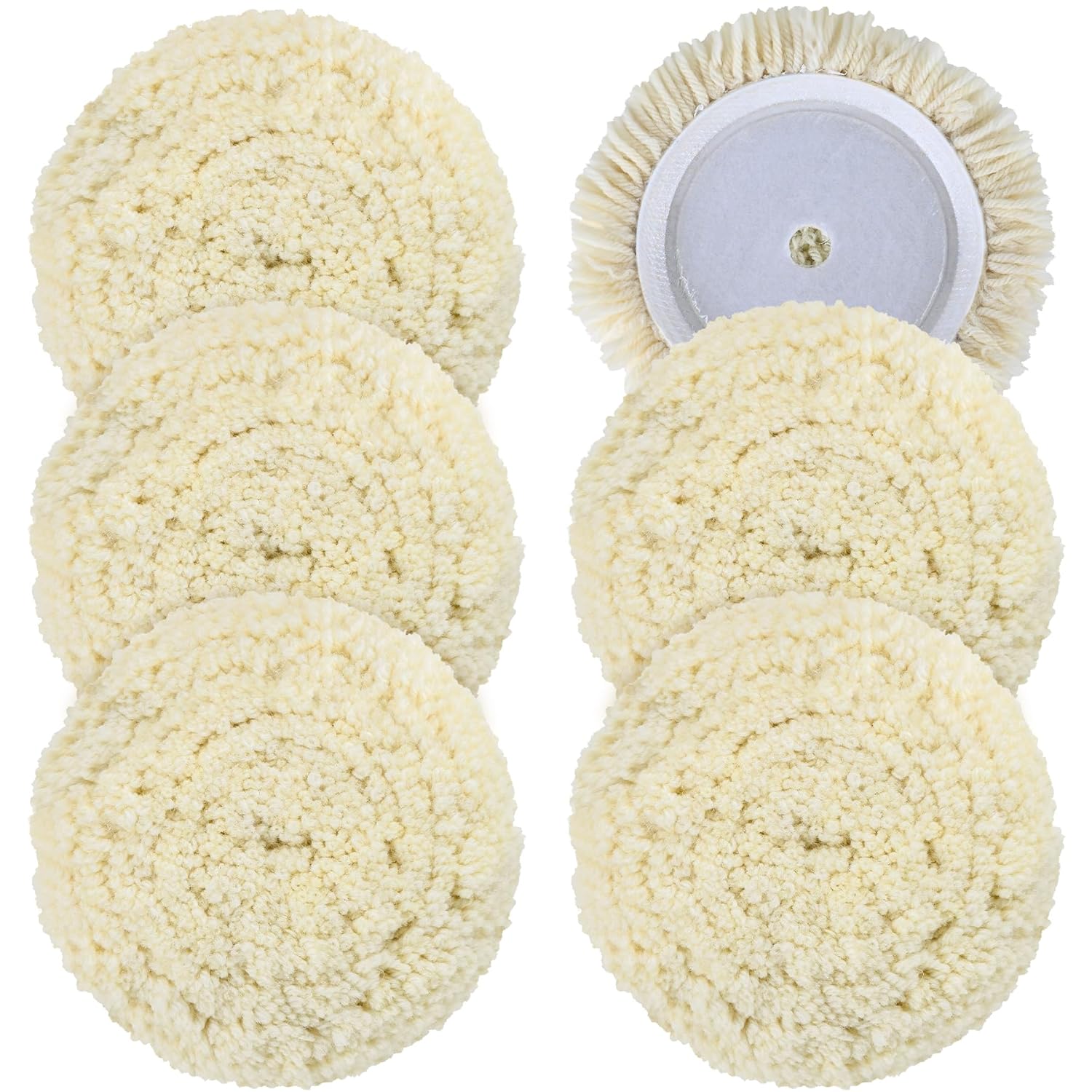 6 PCS Wool Buffing Polishing Pads for Automotive and Furniture