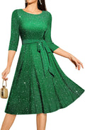 DRESSTELLS Cocktail Dresses for Women Tea Length Sequin Dress