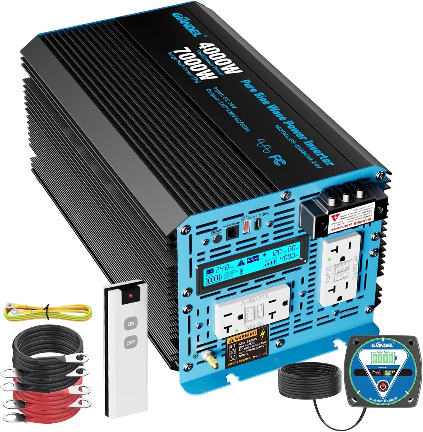 GIANDEL 4000 Watt Pure Sine Wave Inverter for RVs and Off Grid
