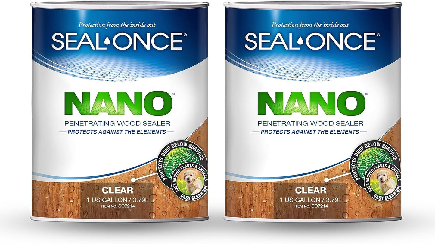 Seal-Once Nano Penetrating Wood Sealer - Premium Waterproof Sealant