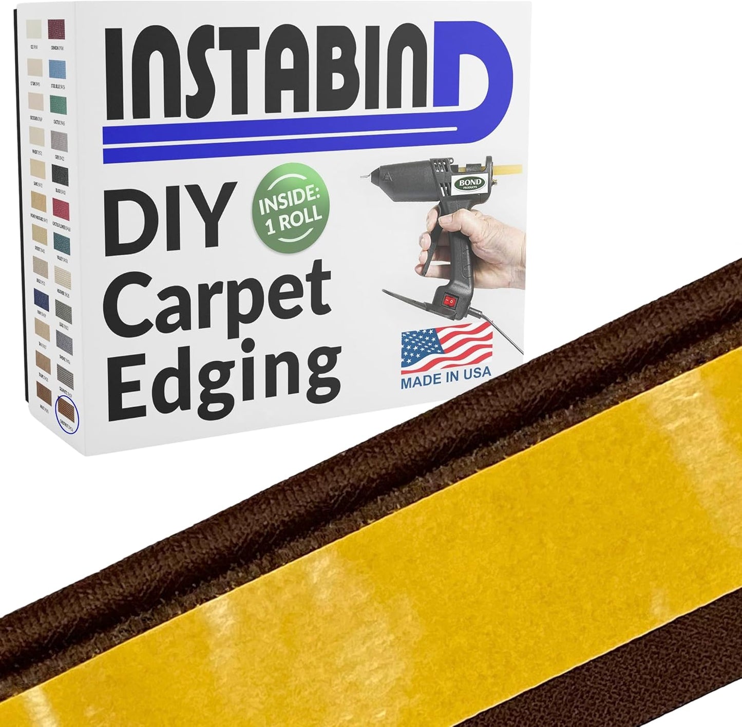 Instabind Carpet Binding for Area Rugs - Durable DIY Edging