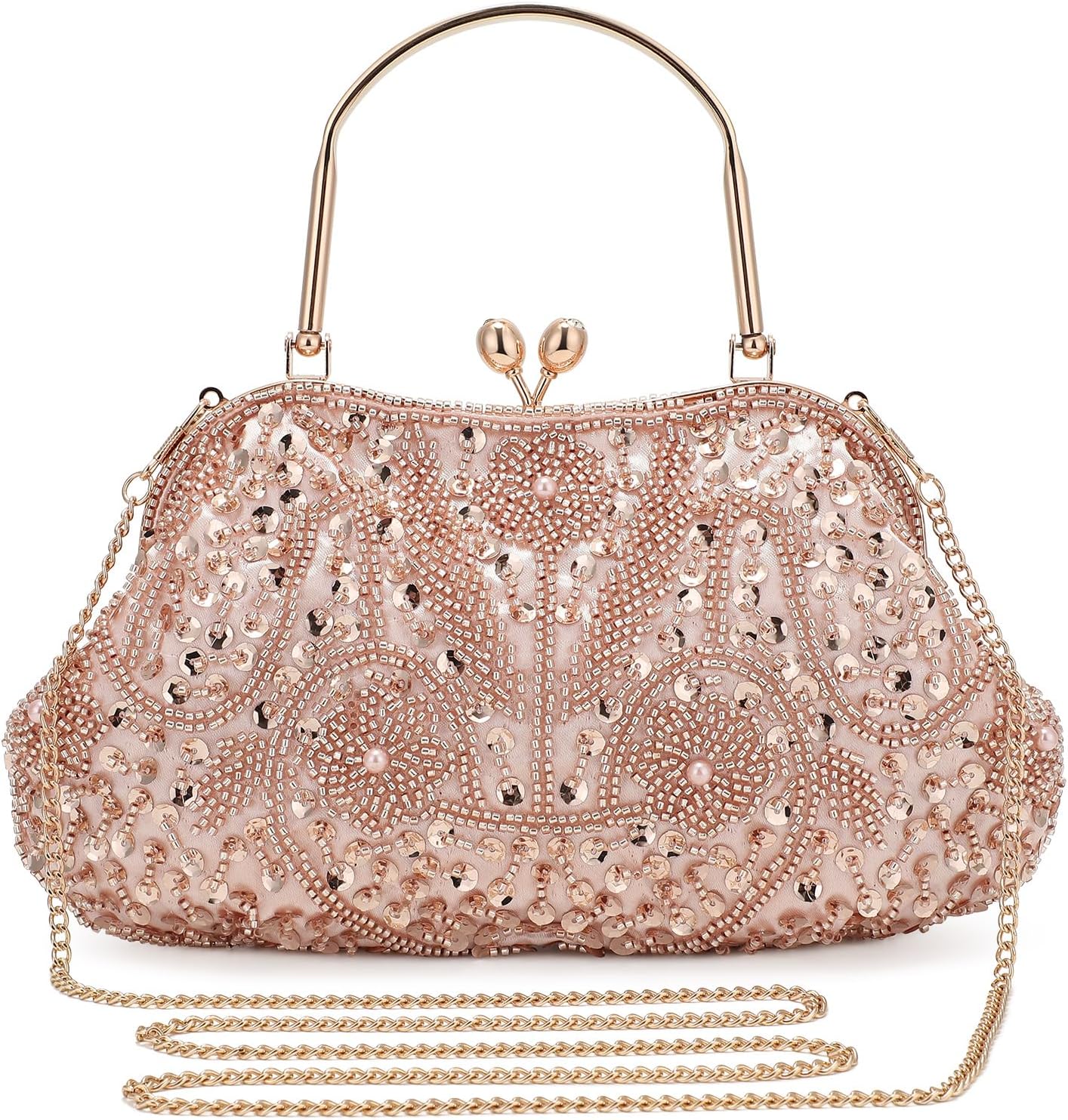 Vintage Clutch Purse for Women - 1920s Beaded Evening Bag
