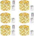 100 LED Fairy Lights 6 Pack 33FT Battery Operated - Remote Timer and 8