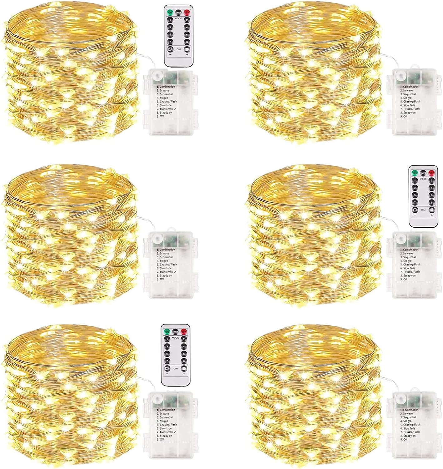 100 LED Fairy Lights Battery Operated with Remote Control