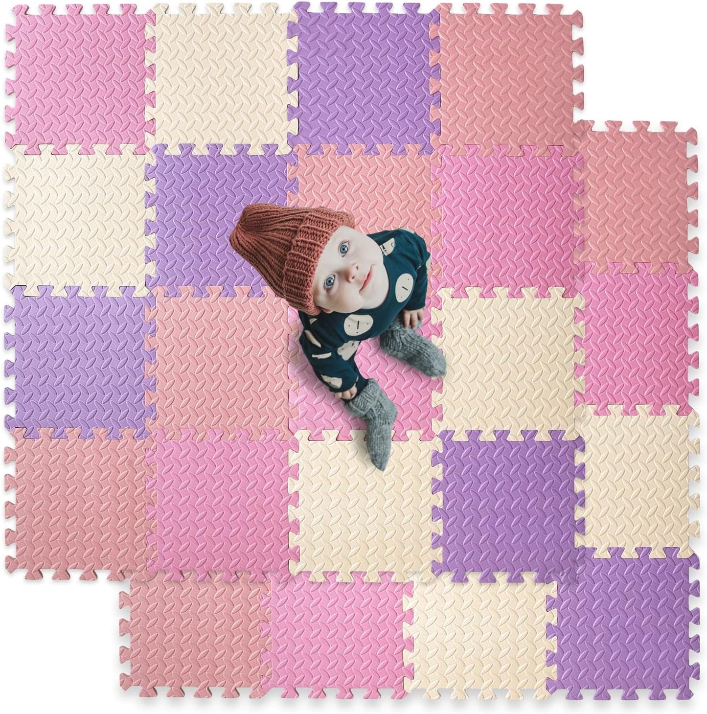 16-Tile Soft EVA Foam Play Mat for Safe Baby Play Areas