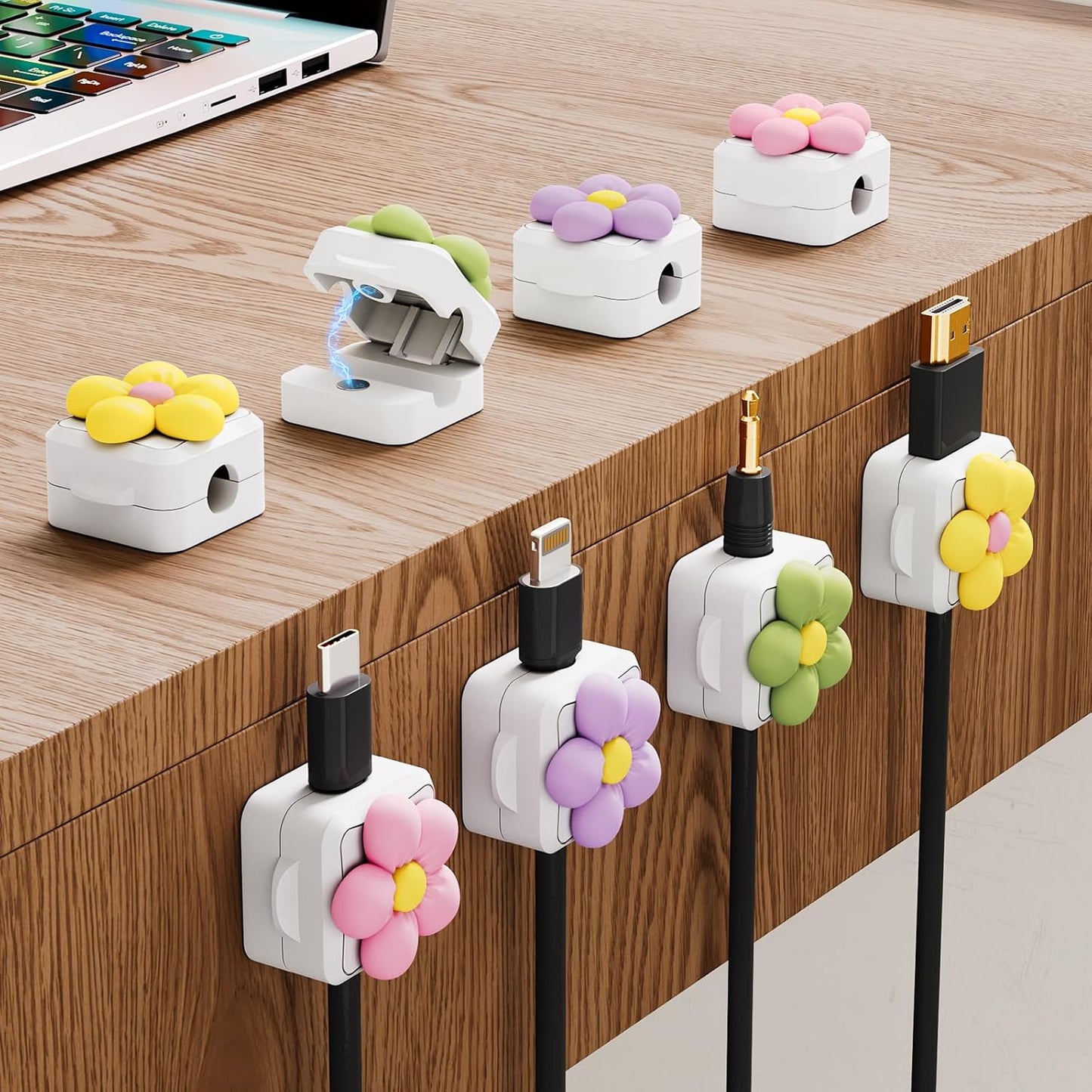 Attom Tech Magnetic Cable Clips - Neat & Stylish Wire Management