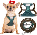 XS No Pull Dog Harness Glossy Dark Green - Ultra-Light Vest