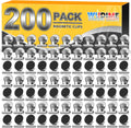 200 Pack Strong Magnetic Clips for Fridge and Whiteboard - Heavy Duty