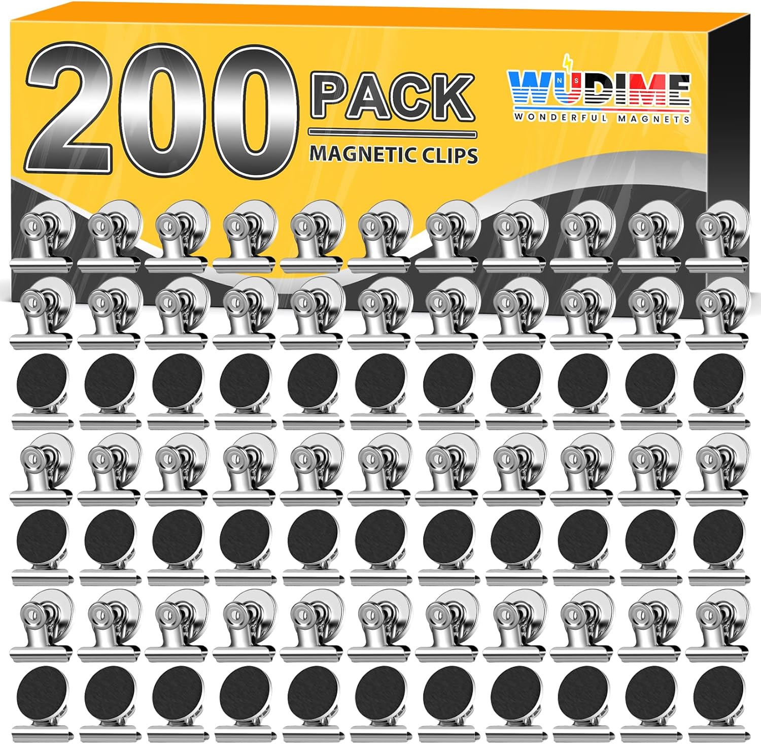 200 Pack Strong Magnetic Clips for Fridge and Whiteboard Use