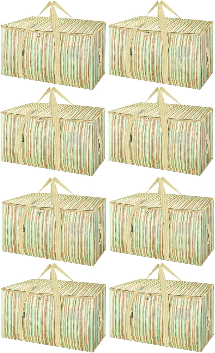 BALEINE Oversized Moving Bags - Heavy-Duty Storage Tote 8-Pack