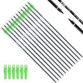 30Inch Carbon Arrow Practice Hunting Arrows Pack of 12 - Durable Outer