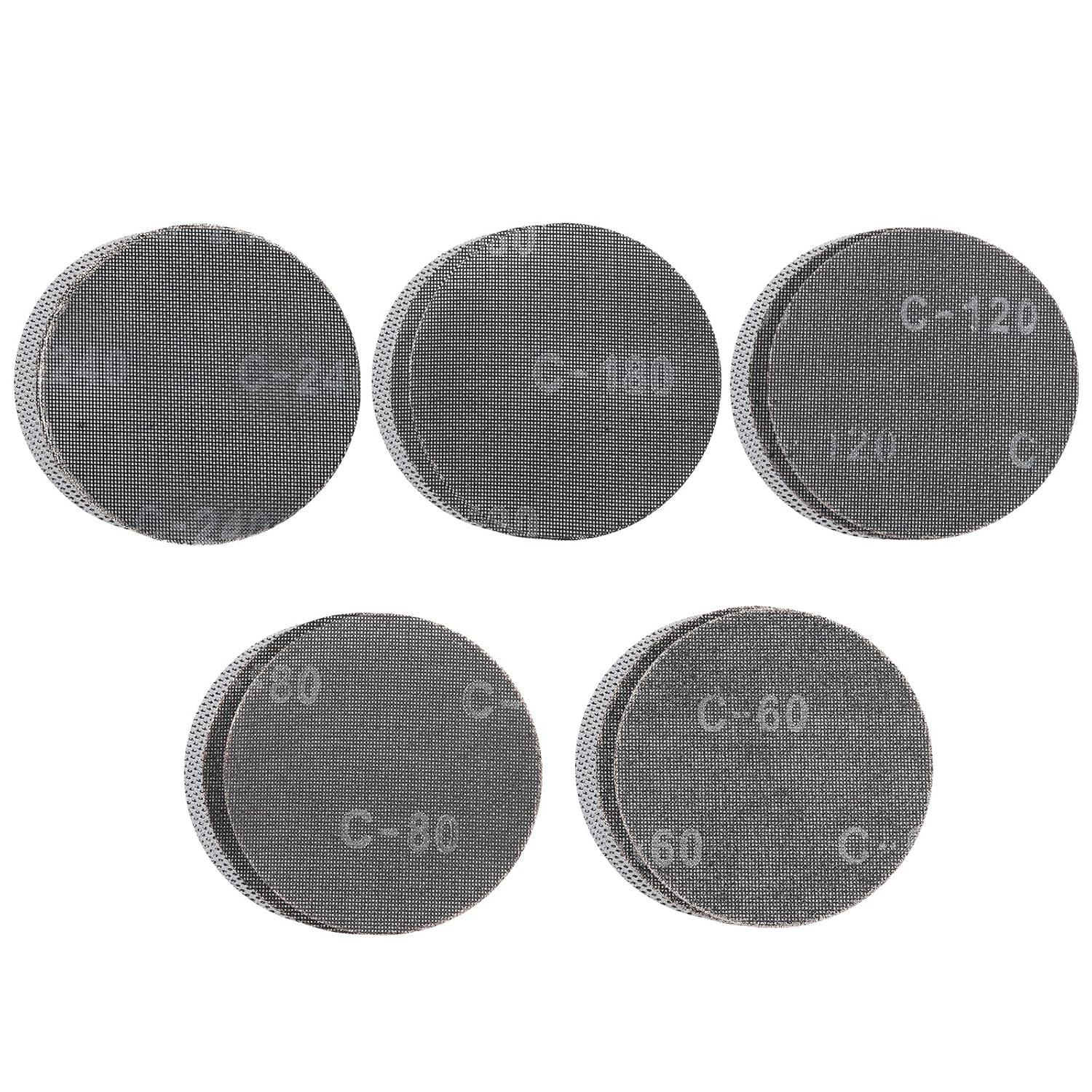 AYA-TECH Mesh Sanding Disc Set - 10PCS, 7 inch, 5 Grades, Dust-Free & Long-Lasting