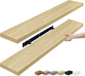 Floating Shelves for Wall 35 in Maple - Sleek 2-Pack